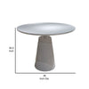 Nasa 36 Inch Modern Dining Table, Round Lacquer Surface, Pedestal Base By Casagear Home