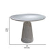 Nasa 36 Inch Modern Dining Table, Round Lacquer Surface, Pedestal Base By Casagear Home