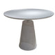 Nasa 36 Inch Modern Dining Table, Round Lacquer Surface, Pedestal Base By Casagear Home