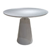 Nasa 36 Inch Modern Dining Table, Round Lacquer Surface, Pedestal Base By Casagear Home