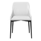 Zvi 21 Inch Cushioned Dining Chair Set of 2 Sloped Arms White Black By Casagear Home BM307589