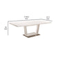 Col 71-95 Inch Extendable Dining Table U Shaped Pedestal Base White By Casagear Home BM307591