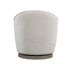 Sofi 32 Inch Plush Swivel Chair Cushioned Sloped Armrests Off White By Casagear Home BM307602