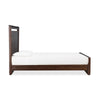 Vipe California King Platform Bed Cutout Design Modern Brown Acacia Wood BM308476