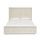 Maxi California King Platform Bed High Headboard Wire Brushed Wood Beige BM308480