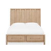Dory King Size Bed Panel Vertical Wood Bar Headboard Light Brown Acacia BM308484