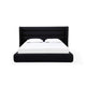 Mase Full Platform Bed Boucle Upholstery Wingback Headboard Gray