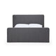 Cave California King Size Platform Bed Velvet Upholstered Charcoal Gray BM308514