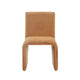 Winny 20 Inch Dining Chair Waterfall Seat Set of 2 Velvet Upholstery Brown BM308515
