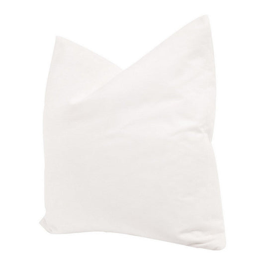 22 Inch Set of 2 Accent Throw Pillows, Down, Soft Performance Fabric, White By Casagear Home