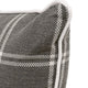 Veya 34 Inch Set of 2 Lumbar Pillows Down Filling White Plaid Smoke Gray By Casagear Home BM308545