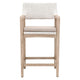 Uto 28 Inch Outdoor Counter Stool Chair White Rattan Woven Light Gray By Casagear Home BM308553