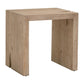 24 Inch Classic Eco Friendly End Table, Faux Split Holes, Smoke Gray Wood By Casagear Home