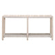 Xim 63 Inch Outdoor Console Table White Rope Shelf and Edges Gray Wood By Casagear Home BM308558