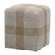 Huma 18 Inch Indoor Outdoor Accent Cube, Taupe, Gray, Rope Woven Upholstery By Casagear Home