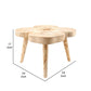 24 Inch Accent Table Asymmetrical Surface Paulownia Wood Natural Brown By Casagear Home BM308564