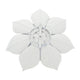 Sall 19 Inch Wall Decor Blooming Lotus Design White and Gold Metal Finish By Casagear Home BM308565