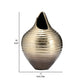 Olu 16 Inch Vase Shell Design Asymmetrical Ingress Gold Metal Accent By Casagear Home BM308576