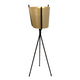 32 Inch Planter, Sleek Tripod Legs, Modern Style, Gold and Black Iron  By Casagear Home