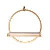 Yami Accent Wall Shelf Set of 3 Round Iron Frames Glossy Gold White By Casagear Home BM308585