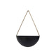 16 18 Inch Wall Planters Set of 2 Half Moon Shape Gold and Black Metal By Casagear Home BM308589
