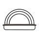 Xod 20 Inch Shelves Set of 2 Rainbow Arch Metal Frame Black and Brown By Casagear Home BM308606