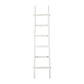 76 Inch Decorative Ladder White Wood Transitional Distressed Finish By Casagear Home BM308607