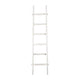 76 Inch Decorative Ladder White Wood Transitional Distressed Finish By Casagear Home BM308607