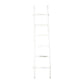 76 Inch Decorative Ladder, White Wood, Transitional, Distressed Finish By Casagear Home