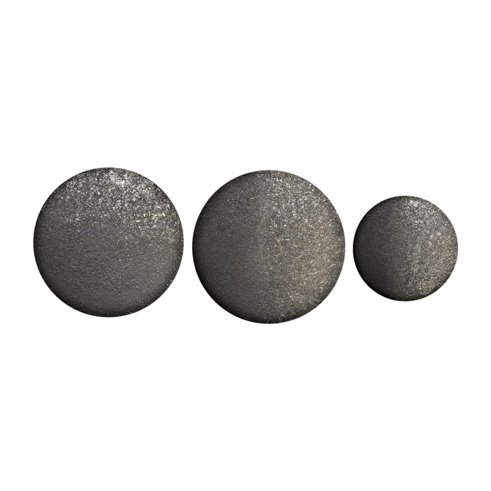 16 20 24 Inch Hanging Wall Artwork Set of 3 Textured Black Iron Design By Casagear Home BM308637