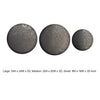 16, 20, 24 Inch Hanging Wall Artwork, Set of 3, Textured Black Iron Design By Casagear Home