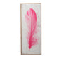 16 x 39 Inch Wall Decor Painting Set of 3 Multicolor Feathers Wood Frame By Casagear Home BM308665