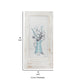 19 x 40 Inch Wall Art Tin Floral Vase Distressed Wood Ivory Beige Blue By Casagear Home BM308668