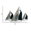 Vem 26 Inch Sailboats Hanging Wall Artwork Modern Blue Silver Metal By Casagear Home BM308684