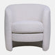 32 Inch Armchair Barrel Back Double Seat Cushion Ivory Boucle Upholstery By Casagear Home BM308688