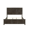 Aver King Size Bed Transitional Carved Panel Design Nutmeg Brown Wood By Casagear Home BM308773