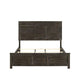 Aver Queen Size Bed, Transitional Carved Panel Design, Nutmeg Brown Wood By Casagear Home