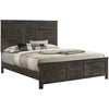 Aver Queen Size Bed, Transitional Carved Panel Design, Nutmeg Brown Wood By Casagear Home