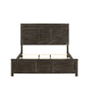 Aver Full Size Bed, Transitional Carved Panel Design, Nutmeg Brown Wood By Casagear Home