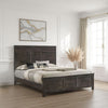 Aver Twin Size Bed, Transitional Carved Panel Design, Nutmeg Brown Wood By Casagear Home