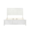 Aver King Size Bed, Transitional Carved Panel Design, White Wood Finish By Casagear Home
