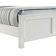 Aver King Size Bed, Transitional Carved Panel Design, White Wood Finish By Casagear Home