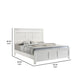 Aver Queen Size Bed Transitional Carved Panel Design White Wood Finish By Casagear Home BM308778