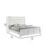 Aver Full Size Bed Transitional Carved Panel Design White Wood Finish By Casagear Home BM308779