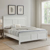 Aver Full Size Bed, Transitional Carved Panel Design, White Wood Finish By Casagear Home