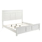 Aver Twin Size Bed Transitional Carved Panel Design White Wood Finish By Casagear Home BM308780