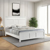 Aver Twin Size Bed, Transitional Carved Panel Design, White Wood Finish By Casagear Home