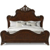 Lisa King Size Bed Traditional Carved Ornate Details Classic Cherry Brown By Casagear Home BM308783