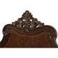 Lisa Queen Size Bed Traditional Carved Ornate Details Classic Cherry Brown By Casagear Home BM308784