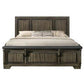 Ashen Twin Size Bed Transitional Panel Design Wire Brushed Rustic Brown By Casagear Home BM308792